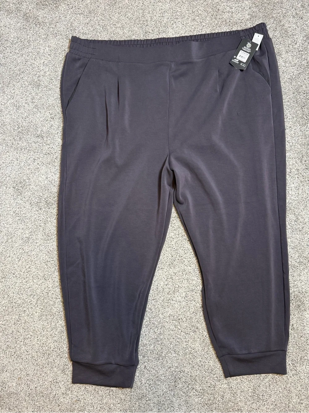 Avia Women's Dark Charcoal Scuba Track Jogger Pants